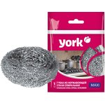 002010, Губка для мытья посуды YORK Макси спиральная стальная