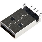 48037-2000, USB Type A, Plug, USB-A 2.0, Right Angle, Positions - 4