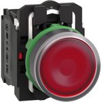 XB5AW34B5, Switch: push-button; 22mm; Stabl.pos: 1; NC + NO; red; LED; 24V; IP66