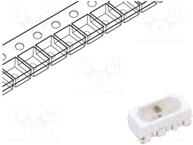 Фото 1/2 IN-PI42TASPRPGPB, Programmable LED; SMD; 4020,PLCC4; RGB; 4x2x1.5mm; 4.5?5.5V; 12mA