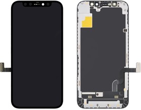 Фото 1/3 Дисплей (экран) в сборе с тачскрином для iPhone 12 mini с рамкой черный (Premium SC LCD)