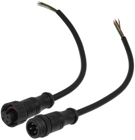 BLHK16-4PB, Разъемы герметичные кабельные (штекер-гнездо) , 4 контакта, IP67, 5 А, 250 В, черные