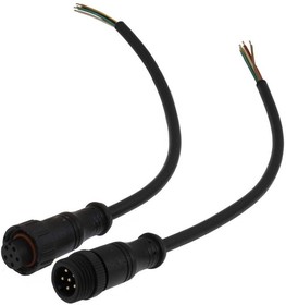 BLHK16-6PB, Разъемы герметичные кабельные (штекер-гнездо) , 6 контактов, IP67, 5 А, 250 В, черные