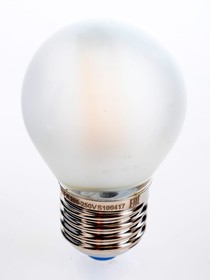 Фото 1/3 LED-G45-6W/WW/E27/FR PLS02WH Лампа светодиодная. Форма шар, матовая. UL-00000302