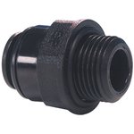 PM011003E, PM Series Straight Threaded Adaptor, R 3/8 Male to Push In 10 mm ...