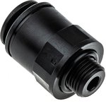 PM010811E, PM Series Straight Threaded Adaptor, G 1/8 Male to Push In 8 mm ...