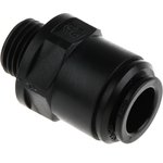 PM011012E, PM Series Straight Threaded Adaptor, G 1/4 Male to Push In 10 mm ...