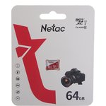 NT02P500ECO-064G-S, Карта памяти 64GB MicroSD class 10 NETAC