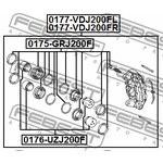 0175-GRJ200F, 0175GRJ200F_ремк-кт суппорта торм.перед.!\ Toyota Land Cruiser 200 07