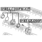 0182UZJ200F, Ступица без подшипника TOYOTA LAND CRUISER 200 UZJ200/VDJ200 07-