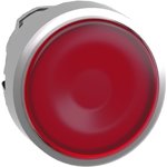 ZB4BH043, Переключатель, кнопочный, 2, 22мм, красный, IP66, Кнопка, плоская