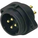 Circular Connector, 3 Contacts, Flange Mount, Plug, Male, IP68