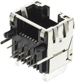 Фото 1/2 TM11R-5M2-88-LP(70), Modular Connectors / Ethernet Connectors CONN MOD JACK 8P8C R/A SHIELDED