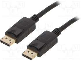 Фото 1/4 CC-DP2-10M, Кабель; DisplayPort 1.2,HDCP 1.3; 10м; черный; 28AWG