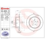 08.A605.11, Диск тормозной UV Coated | зад |