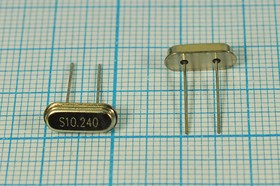 Резонатор кварцевый 10.24МГц в низком корпусе HC49S, нагрузка 30пФ; 10240 \HC49S2\30\ 20\\49S3[SDE]\1Г (S10.240)