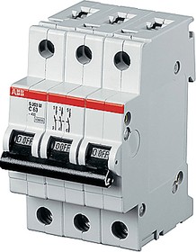 ABB Выключатель автоматический 3-полюсный S203P D10