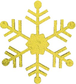 Фото 1/2 502-386, Елочная фигура Снежинка классическая, 66 см, цвет золотой