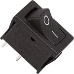 36-2110, Выключатель клавишный 250V 6А (2с) ON-OFF черный Mini (RWB-201, SC-768)