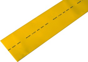 Фото 1/4 25-0002, Трубка термоусаживаемая ТУТ нг 50,0/25,0мм, желтая, упаковка 10 шт. по 1м