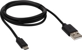 Фото 1/5 18-4268, Кабель USB-A - micro USB, 1А, 1м, ПВХ, черный