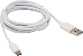 Фото 1/5 18-1164, Кабель USB-A - micro USB, 1А, 1,8м, ПВХ, белый