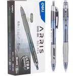 Ручка гелев. автоматическая Deli Arris EG08-BK прозрачный/серый d=0.5мм черн ...