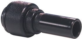 PM060605E, PM Series Reducer Nipple, Push In 6 mm to Push In 5 mm, Tube-to-Tube Connection Style