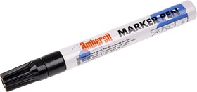 6190050007, Black 3mm Medium Tip Paint Marker Pen for use with Cardboard, Glass, Metal, Paper, Plastic, Rubber, Textiles