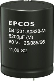 Фото 1/3 1200μF Aluminium Electrolytic Capacitor 100V dc, Snap-In - B41231A9128M000