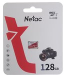 NT02P500ECO-128G-S, Карта памяти 128GB MicroSD class 10 + SD NETAC