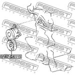 0187-GX115, Ролик натяжителя TOYOTA CHASER GX90,JZX9#,LX90,SX90 1992.10-1996.09 ...