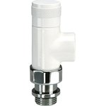 Запорный клапан осевой серия Tondera 1/2", цвет белый 0671-1500VC0A