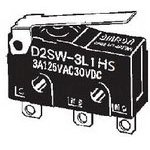D2SW-01L1HS, Switch Snap Action N.O./N.C. SPDT Hinge Lever 0.1A 125VAC 30VDC ...