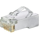 MPS588-C, 8-position, 8-wire, shielded modular plug, for use with 24-26 AWG ...