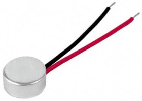 Фото 1/2 CMC-2742WBL-25L, 6.0 mm, Omnidirectional, Lead Wires, 2.0 Vdc, IP57 Rated, Electret Condenser Microphone