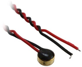 Фото 1/2 CME-1538-100LB, 4.0 mm, Omnidirectional, Wire Leads, 2.0 Vdc, IP67 Rated, Electret Condenser Microphone
