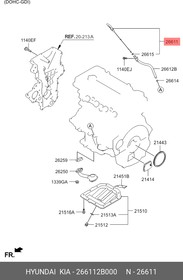 Щуп масляный HYUNDAI/KIA 26611-2B000