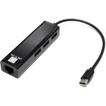 5bites Кабель-адаптер UA3C-45-09BK USB3.1 / 3*USB2.0 сетевая карта / RJ45 100MB ...
