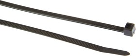 Фото 1/5 111-05440 T50L-PA66W-BK, Cable Tie, 390mm x 4.6 mm, Black Polyamide 6.6 (PA66), Pk-100