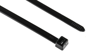 Фото 1/5 111-12060 T120R(E)-PA66W-BK, Cable Tie, 380mm x 7.6 mm, Black Polyamide 6.6 (PA66), Pk-100