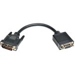 P120-08N, HDMI, Displayport & DVI Connectors 8" DVI-MALE/VGA-FEMALE CBL