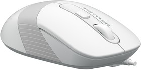 Фото 1/9 FM10S USB WHITE, Мышь компьютерная A4Tech Fstyler FM10S белый/серый 1600dpi/USB/4but