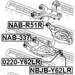 0220-Y62LR, Опора шаровая заднего нижнего рычага