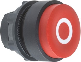 ZB5AL432, Переключатель: кнопочный; Фикс.пол: 1; 22мм; красный; Подсвет: нет
