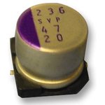 Фото 3/3 25SVP10M, CAP, ALU ELEC, POLYMER, 10UF, 25V, SMD
