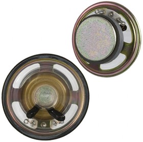 GF0501M, Speakers & Transducers speaker, 50 mm round, 17.5 mm deep, PET, ferrite, 250 mW, 8 ?, 440 Hz, solder eyelets