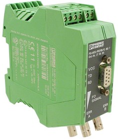 2708261, FO converter with integrated optical diagnostics - alarm contact - for PROFIBUS up to 12 Mbps - T-coupler with tw ...