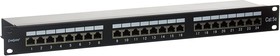 Фото 1/4 Патч-панель FTP 19" 24 port кат.5e ExeGate разъём KRONE&110 (dual IDC), 1U, RoHS, цвет черный