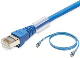 Фото 1/3 XS6W-6LSZH8SS150CM-B, XS6W, 1.5m Cat6a, Blue RJ45 to Male RJ45 Male, S/FTP Shielded, Terminated LSZH Sheath